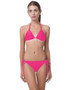 Dark Neon Pink Swimsuit Triangle Halter Side Tie Bikini Bottom