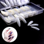 100pcs Fake Nail Artificial Press on Long Ballerina Clear/Natural/white False Coffin Nails