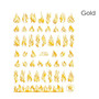 1pc Fire Flame Nail Stickers Gold Black Fire Nail Art Sticker Decal Slider Decorations