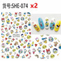12 sheets water decal nail art decorations nail sticker tattoo full Cover beauty cartoon mouse Decals manicure supplies 2020 new