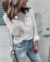 New Womens Casual Boho Beach Ruffle Frill Polka Dot Tops And Blouses Summer Elegant Long Sleeve Female Party Blouse