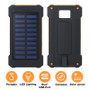 30000mAh Water Resistant Solar Power Bank with LED Light & Compass