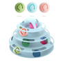 Three Levels Pet Cat Interactive Toy Intelligence Play Disc Cat Toy Balls Cat Ball Disk Interactive Toy for IQ Traning Amusement