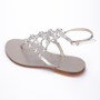 SilverPassion™  Rhinestone and Silver Jeweled Designer Sandals