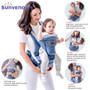 SUNVENO Ergonomic Baby Carrier Infant Baby Hipseat Waist Carrier Front Facing Ergonomic Kangaroo Sling for Baby Travel 0-36M
