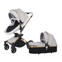 Leather stroller luxury baby stroller 3 in 1 Folding kinderwagen baby pram child stroller send free gifts