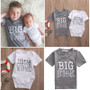 2019 Family Matching Clothes Little Brother Letter Cute Baby Boy Romper and Casual Big Brother Boys T-shirt Tops