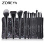 Delicate Makeup Brushes Sets Powder, Foundation, Contour and Eye Brushes ZOREYA