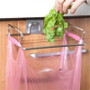 Holder Door Hook Garbage Bags Hanger Cupboard Stand Support Storage Rack Kitchen Accessories Stainless Steel Kitchen Trash Bag