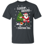 Christmas Tree Funny Santa Flossing Around The Tree T-shirt