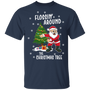 Christmas Tree Funny Santa Flossing Around The Tree T-shirt