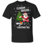 Christmas Tree Funny Santa Flossing Around The Tree T-shirt