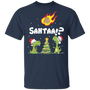 T-Rex Meteor Santa Claus Christmas Shirt Funny Xmas T-shirt
