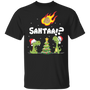 T-Rex Meteor Santa Claus Christmas Shirt Funny Xmas T-shirt