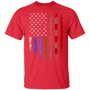 Brazilian Jiu-Jitsu Belts American Flag Shirt