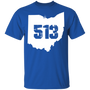 Cincinnati Ohio 513 Area Code T-Shirt