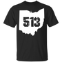 Cincinnati Ohio 513 Area Code T-Shirt