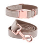 VELVET GREY | LEASH & COLLAR