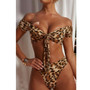 Alluring Womens Swimwear Biquini Leopard Printed