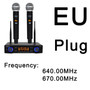 LO-U02 UHF Long Range Dual Channel 2 Handheld Mic Transmitter Professional Karaoke UHF Wireless Microphone System