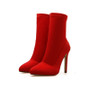 Red Silk Fetish Ankle Boots (4 Other Colors To Choose From)