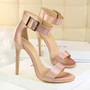 Ankle Strap Silk Stilettos (4 Colors To Choose From)