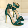 Ankle Strap Silk Stilettos (4 Colors To Choose From)