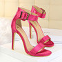 Ankle Strap Silk Stilettos (4 Colors To Choose From)