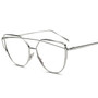 RBRARE New Cat Eye Glasses For Women Glasses Men Optical Lens Glasses Metal Frame Sunglasses Female Vintage Transparent Glasses