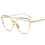 RBRARE New Cat Eye Glasses For Women Glasses Men Optical Lens Glasses Metal Frame Sunglasses Female Vintage Transparent Glasses
