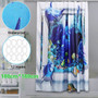 3D Dolphin Ocean Fish Shower Curtain Set Pedestal Rug Lid Toilet Seat Cover Bath Mat Waterproof Bathroom Curtains with 12 Hooks