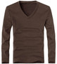 Men's Elastic V-Neck Long Sleeve Shirt