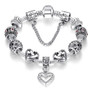 Luxury 925 Sterling Silver Charm Bracelet