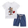Little Boy Girl Funny Cartoon Booba Print T-shirt Kid Baby Harajuku Clothing