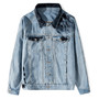 Denim Jacket with Tupac Embroidery Print