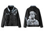 Denim Jacket with Tupac Embroidery Print
