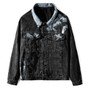 Denim Jacket with Tupac Embroidery Print