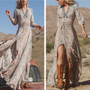 Boho Summer Casual Chiffon Floral Maxi Dress