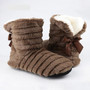 Soft Plush Butterfly Knot Ribbon Shoes