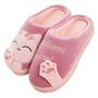 Unisex Winter Indoor Warm Home Slippers Couples Bedroom Cartoon Cat Non-slip Soft Bottom Women And Men Home Slippers