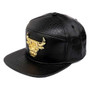 Missfox Hip Hop 18k Gold Plated Bull Head Mens Hats And Caps  Flat Brim Crocodile Pattern Streetwear Hats Caps Men