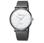Modern Fashion Black Quartz Watch Men Women Mesh Stainless Steel Watchband High Quality Casual Wristwatch Gift for Female reloj