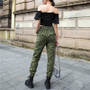 High-Waist Capris Cargo Pants