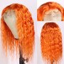 13x6 Ombre Lace Front Wig Brazilian Remy Pre-plucked Curly Human Hair Wig Transparent Lace
