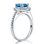 Blue Elegance Halo Ring