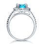 Blue Elegance Halo Ring