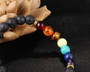 7 Chakra Reiki Bracelet with Real Stones and Lava Beads