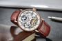 KINYUED Skeleton Mechanical Automatic Watch