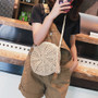 Round Handmade Knitted Woven Rattan Bag