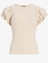 Slim Ribbed Ruffle Sleeve T-Shirt